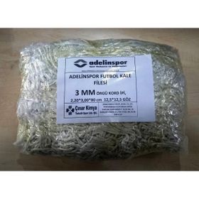 Adelinspor 3 mm Kord İpi 3,20x2,20x0,8 m Futbol Kale Filesi