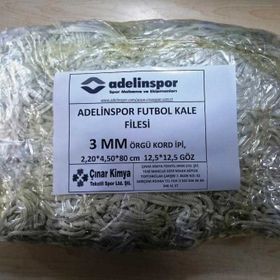 Adelinspor 3 mm Kord İpi 4,50x2,20x0,8 m Futbol Kale Filesi