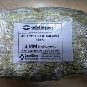 Adelinspor 3 mm Kord İpi 5,5x2,20x0,8 m Futbol Kale Filesi