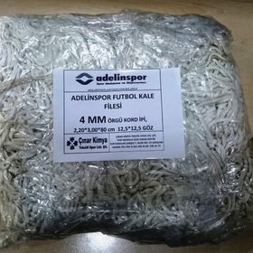 Adelinspor 4 mm Kord İpi 3,20x2,20x0,8 m Futbol Kale Filesi