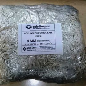 Adelinspor 4 mm Kord İpi 3,20x2,20x0,8 m Futbol Kale Filesi