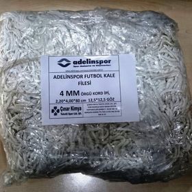 Adelinspor 4 mm Kord İpi 4,00x2,20x0,8 m Futbol Kale Filesi