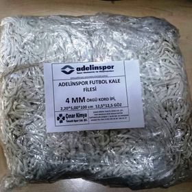 Adelinspor 4 mm Kord İpi 5,00x2,20x0,8 m Futbol Kale Filesi