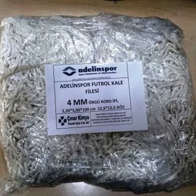 Adelinspor 4 mm Kord İpi 5,00x2,20x0,8 m Futbol Kale Filesi