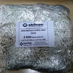 Adelinspor 4 mm Kord İpi 5,50x2,20x0,8 m Futbol Kale Filesi
