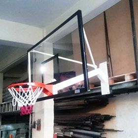 adelinspor Duvara Monte Basketbol Potası Tek Noktadan Bağlantılı 105*180 10 Mm Akrilik Cam Panya 45Cm Sabit Çember