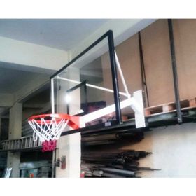 adelinspor Duvara Monte Basketbol Potası Tek Noktadan Bağlantılı 105*180 10 Mm Akrilik Cam Panya 45Cm Sabit Çember
