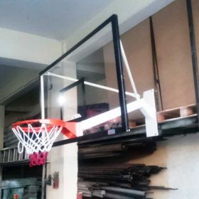 adelinspor Duvara Monte Basketbol Potası Tek Noktadan Bağlantılı 105*180 10 Mm Akrilik Cam Panya 45Cm Sabit Çember