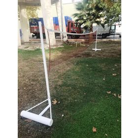 Adelinspor Seyyar Fileli Beyaz Badminton Direği