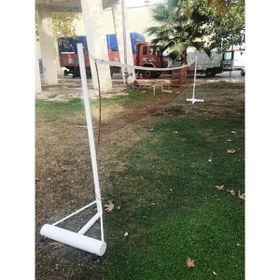Adelinspor Seyyar Fileli Beyaz Badminton Direği