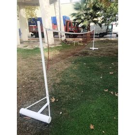 Adelinspor Seyyar Fileli Beyaz Badminton Direği