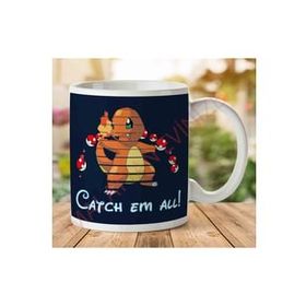 Adell 1-1717 Pokemon Charmander Disney Logo Baskılı Seramik Kupa Bardak