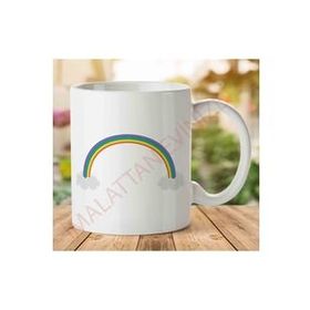 Adell 1-1866 Rainbow Baskılı Seramik Kupa Bardak