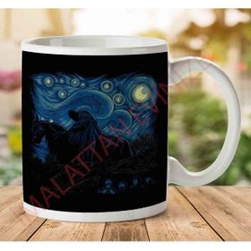 Adell 1-2087 Starry Night In Middle Earth Lord Of The Rings Seramik Kupa Bardak