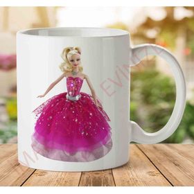 Adell 1-2293 Barbie Baskılı Seramik Kupa Bardak