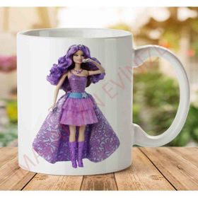 Adell 1-2295 Barbie Baskılı Seramik Kupa Bardak