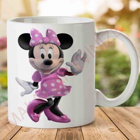 Adell A2455 Minnie Mouse Çizgi film Baskılı Seramik Kupa Bardak