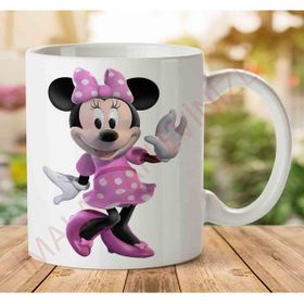Adell A2455 Minnie Mouse Çizgi film Baskılı Seramik Kupa Bardak