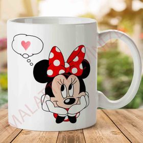 Adell A2460 Minnie Mouse Çizgi film Baskılı Seramik Kupa Bardak