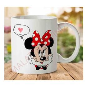 Adell A2460 Minnie Mouse Çizgi film Baskılı Seramik Kupa Bardak