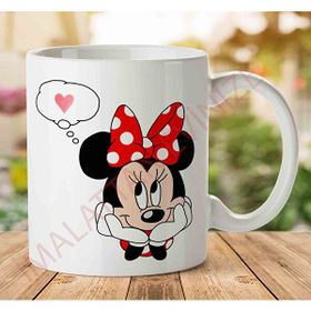 Adell A2460 Minnie Mouse Çizgi film Baskılı Seramik Kupa Bardak