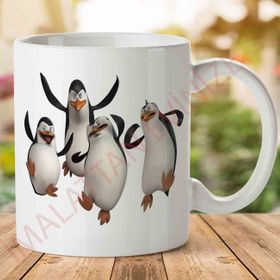 Adell A2496 Penguen Baskılı Seramik Kupa Bardak