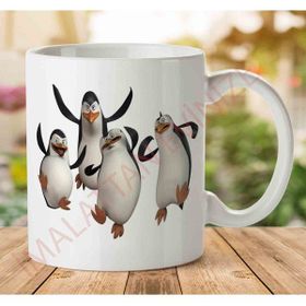 Adell A2496 Penguen Baskılı Seramik Kupa Bardak