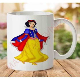 Adell A2561 Snow White-Karbeyaz Çizgi Film Baskılı Seramik Kupa Bardak
