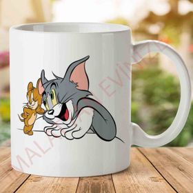 Adell A2580 Tom And Jerry Çizgi Film Baskılı Seramik Kupa Bardak