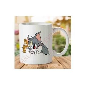 Adell A2580 Tom And Jerry Çizgi Film Baskılı Seramik Kupa Bardak