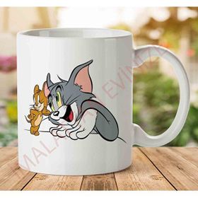 Adell A2580 Tom And Jerry Çizgi Film Baskılı Seramik Kupa Bardak