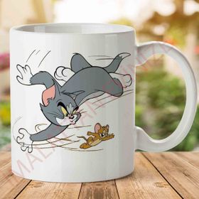 Adell A2581 Tom And Jerry Çizgi Film Baskılı Seramik Kupa Bardak