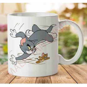 Adell A2581 Tom And Jerry Çizgi Film Baskılı Seramik Kupa Bardak