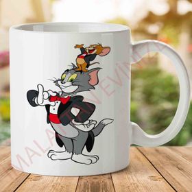 Adell A2584 Tom And Jerry Çizgi Film Baskılı Seramik Kupa Bardak