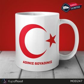 Adell A2730 ATATÜRK AY YILDIZ Baskılı Seramik Kupa Bardak