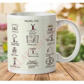 Adell A2767 Mutlu Ol Hediye Seramik Kupa
