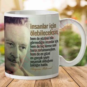 Adell A2773 Nazım Hikmet İnsanlar İçin Ölebileceksin Hediye Seramik Kupa