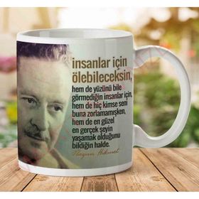 Adell A2773 Nazım Hikmet İnsanlar İçin Ölebileceksin Hediye Seramik Kupa