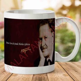 Adell A2777 Nazım Hikmet Şimdi Sen De Herkes Gibisin Hediye Seramik Kupa