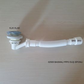 Adell Pipo Gövdeli Basmalı Duş Sifonu