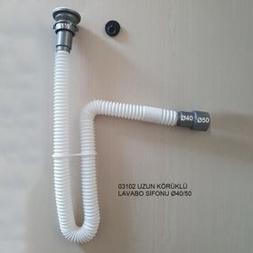 Adell Uzun Körük Gövdeli Lavabo Sifonu