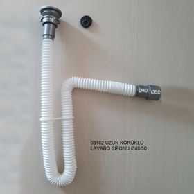 Adell Uzun Körük Gövdeli Lavabo Sifonu