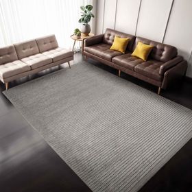 Aden Leona 1 Gri Makinada Yıkanabilir Şönil Dokuma 80x250 cm Halı