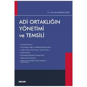 Adi Ortaklığın Yönetimi ve Temsili - Türkü Deniz Bengül Doğu