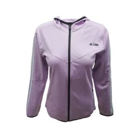 Adidas A0778 Beyaz Kadın Dalgıç Kolu Şeritli Tam Fermuarlı Sweatshirt