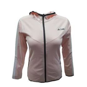 Adidas A0778 Beyaz Kadın Dalgıç Kolu Şeritli Tam Fermuarlı Sweatshirt