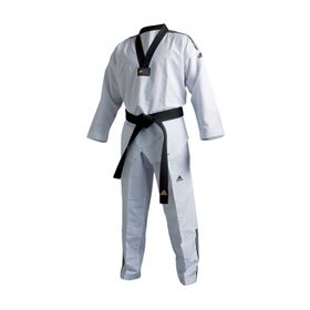 Adidas ADITF02 Fighter Siyah Beyaz 3 Taekwondo Elbisesi