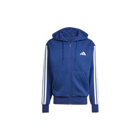 Adidas B47368 Essentials 3 Stripes Mavi Polar Kapüşonlu Üst