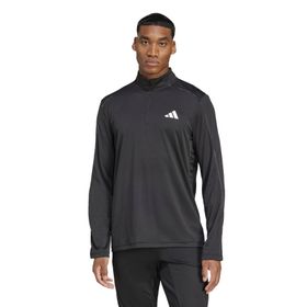 Adidas Camo 1/4 ZIP Black Siyah Uzun Kollu Erkek T-shirt