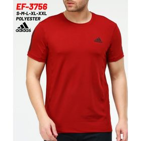 Adidas EF-3756 Bordo Erkek Polyester T-Shirt